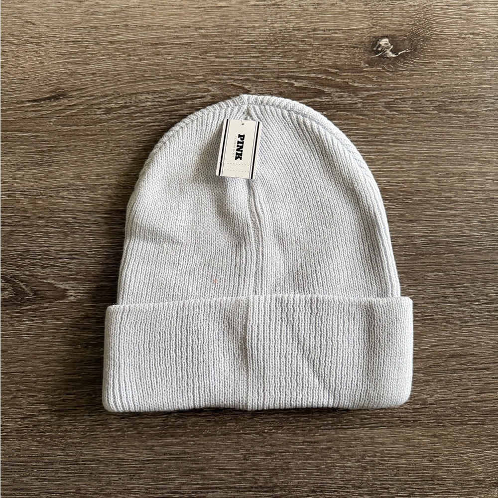 PINK Victoria's Secret Soft White Knit Hat - Picture 3 of 4